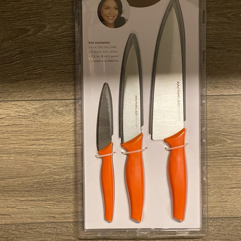 NWT Rachael Ray 3 Piece Chef’s Knife Set